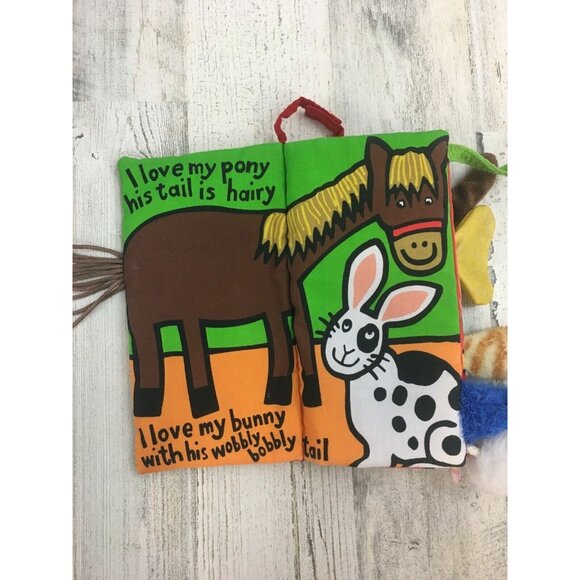 Soft Cloth Baby Book Lot of 3 Jellycat Gund Melissa & Doug Pet Tails Elephant - Picture 9 of 11